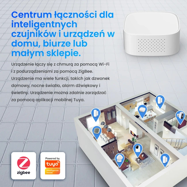Bramka Smart Home Extralink Smart Life Multi-function Gateway, ZigBee i Wi-Fi, Tuya