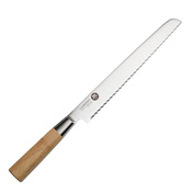 Suncraft Mu Bamboo Bread Knife 220 mm - Serrated Bread Cutting Knife
