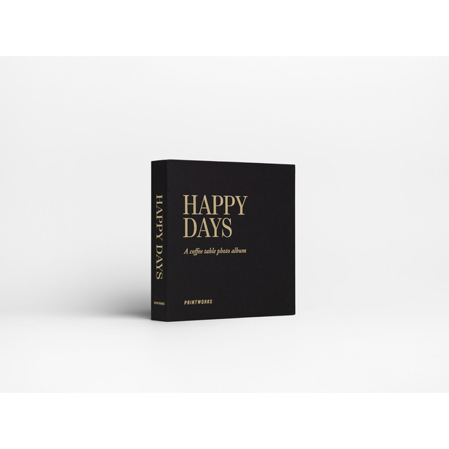Album na zdjęcia Printworks Happy Days S, czarny, czarne karty, 24 x 24 cm