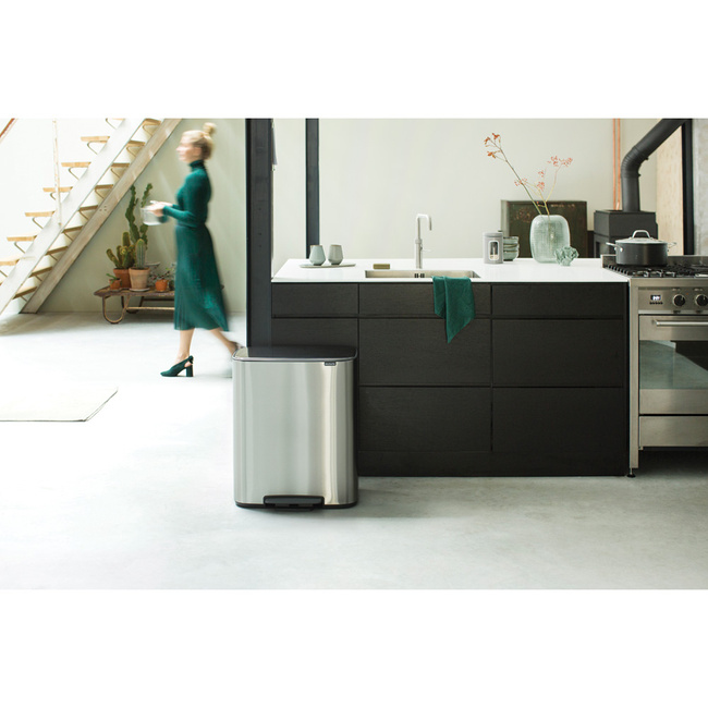 Kosz pedałowy Brabantia Bo Pedal Bin 2 x 30 l, stal matowa FPP