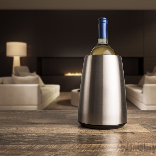 Aktywny schładzacz do wina Elegant - stalowy - Vacu Vin