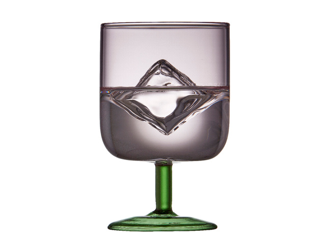 Kieliszki do wina Lyngby Glas Torino 300 ml, różowy i zielony, 2 sztuki