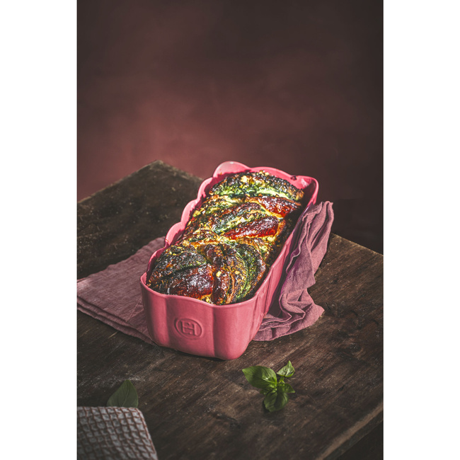 Podłużne naczynie do pieczenia 26,5 x 24,5 - Różany - Emile Henry