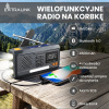 EXTRALINK BT-4000 radio awaryjne Bluetooth solarne z korbką dynamo latarką SOS powerbank 4000mAh