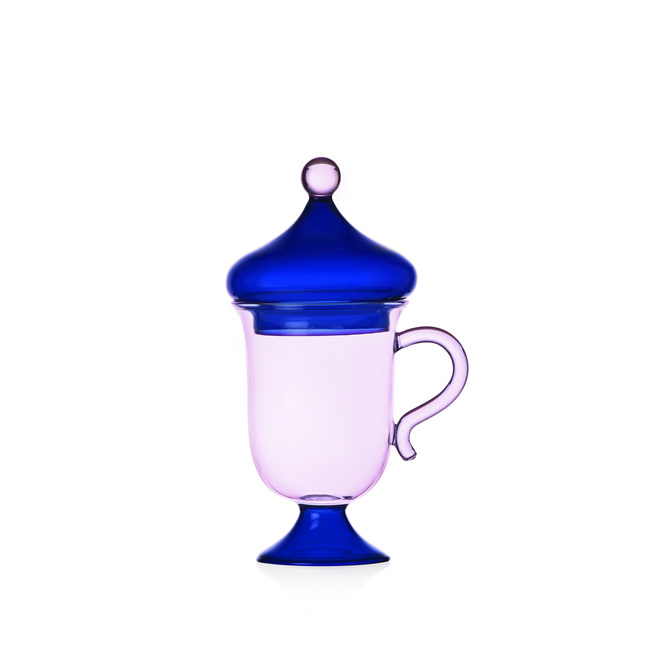Kubki z pokrywką 18,5 cm Lilac / Blue - Ichendorf Milano