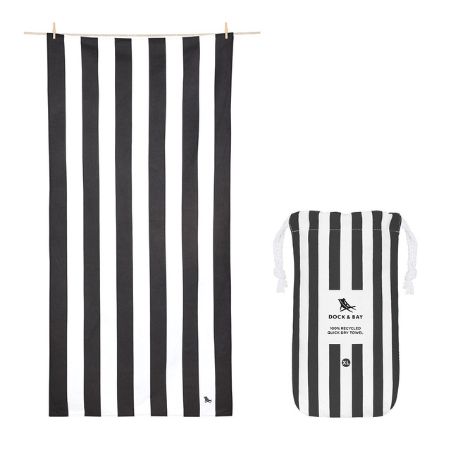 ręczniki plażowe szybkoschnące 200x90 cm Kamari Charcoal XL - Dock & Bay