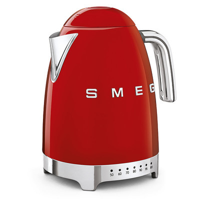 Smeg - Czajnik z regulacją Temp., Czerwony Klf04rdeu 50's Style