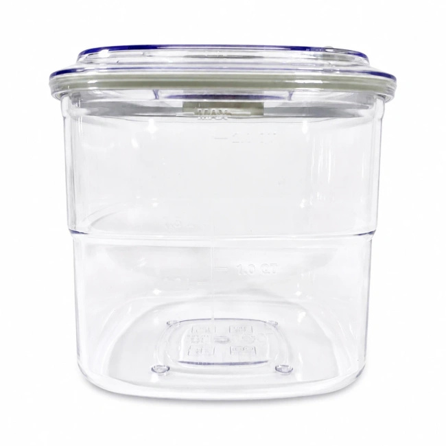 Wartmann pojemnik próżniowy 2l kwadratowy BPA-free 3-pozycyjny zawór mikrofalówka lodówka zamrażarka