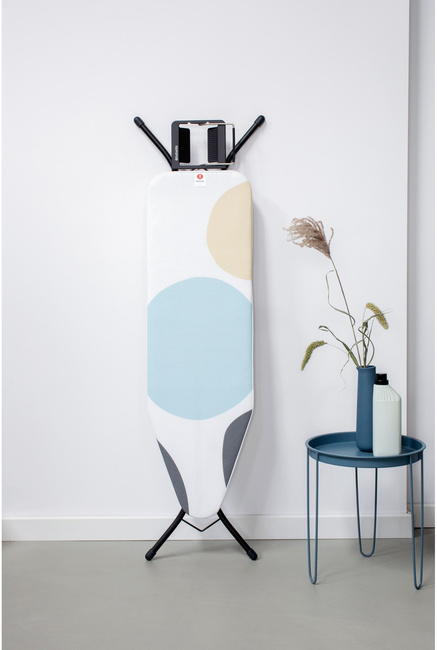 Deska do prasowania Brabantia B 124 x 38 cm Spring Bubbles z podstawą na żelazko parowe