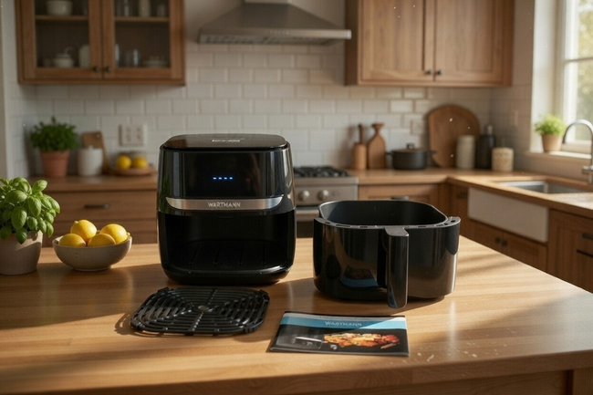 Frytkownica beztłuszczowa Wartmann WM-2203 AF z wagą i ceramiczną powłoką BPA Free
