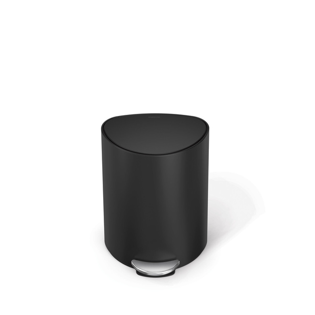 Kosz pedałowy Simplehuman CW2109, 6 l, półokrągły, matowa czerń