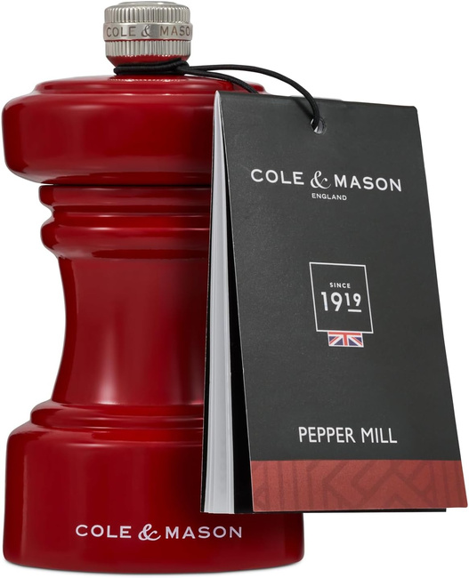 Młynek do pieprzu Hoxton czerwony połysk 10,4 cm - Cole&Mason