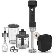 Bezprzewodowy blender ręczny KitchenAid Go z akcesoriami 5KHBRV75BM, czarny mat