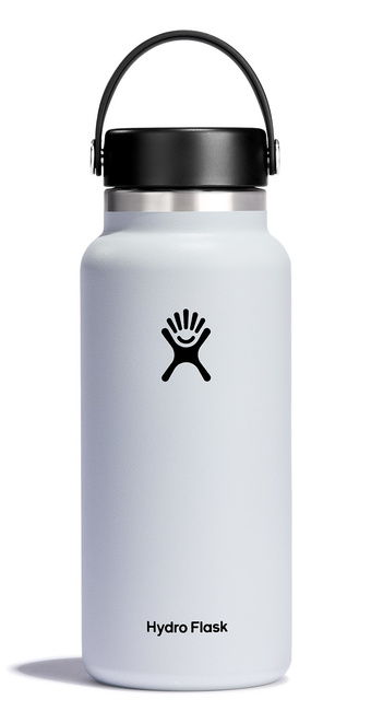 Butelka 32oz Wide Mouth 2.0 Flex Cap, White - Hydro Flask