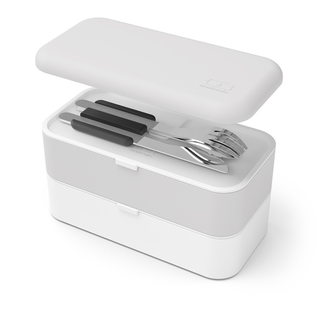 Monbento Sztućce Na Wynos W Etui Slim Box Black