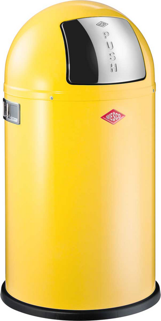 Kosz na śmieci Żółty 50l Pushboy Wesco