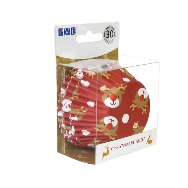 Papilotki na babeczki PME Papier Świąteczny Renifer PME
