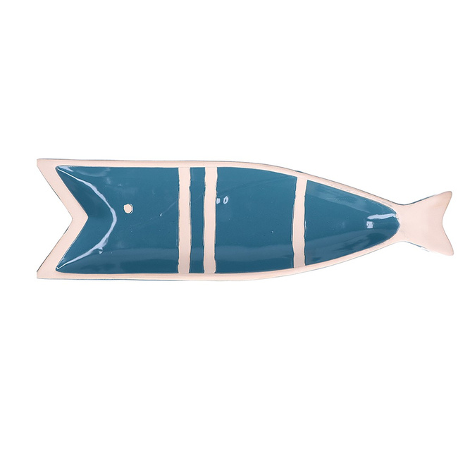 Rituali Domestici Pelagicoillogico Talerz ryba niebieski 38.5 x 11 x 3 cm