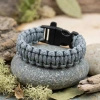 Survivalowa bransoletka Welde paracord Silver Camo z gwizdkiem, 22 cm