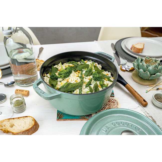 Garnek żeliwny okrągły 2.6 ltr, miętowy - Staub