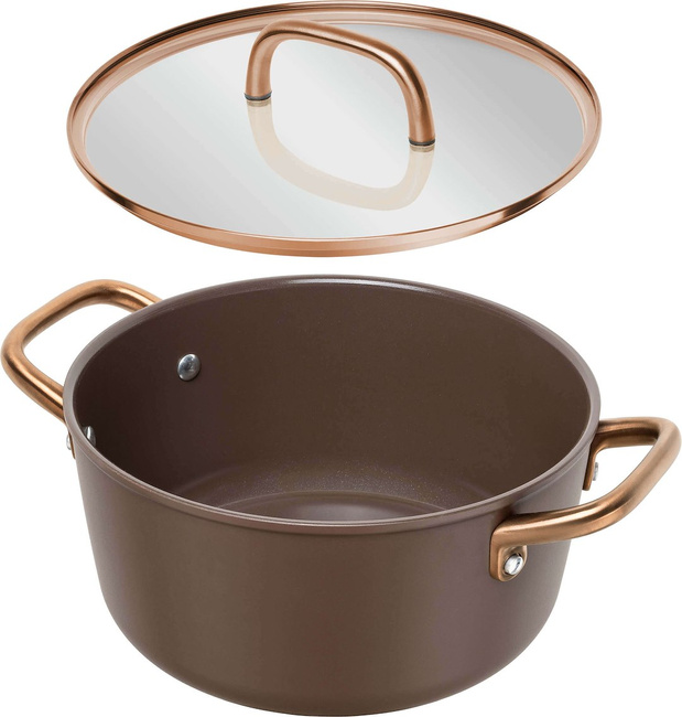 Milano Garnek niski z pokrywką 24 cm brązowy - Zwilling