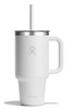 Biały kubek termiczny Hydro Flask 32 oz Travel Tumbler z uchwytem i słomką