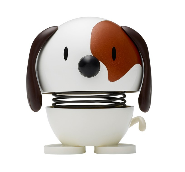 Figurka Hoptimist Dog S White Biały Piesek Dekoracja Biurka Prezent
