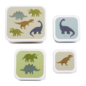 Lunchbox dla dzieci Dinosaurs - zestaw 4 szt - A Little Lovely Company