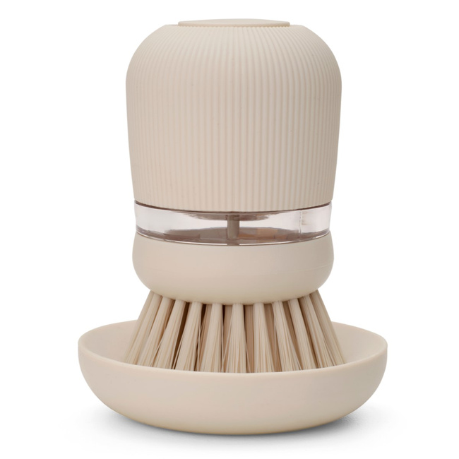 Szczotka do naczyń Brabantia SinkSide z dozownikiem i stojakiem, Soft Beige