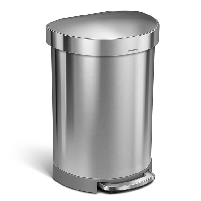Kosz pedałowy półokrągły Simplehuman CW2029, 60 l, stal szczotkowana