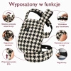 Nosidełko dla dzieci Momcozy BC001, trzy pozycje noszenia, wzór krata
