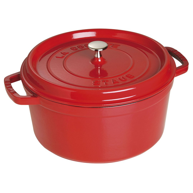 La Cocotte Garnek Żeliwny Okrągły 6.7 Ltr, Czerwony - Staub