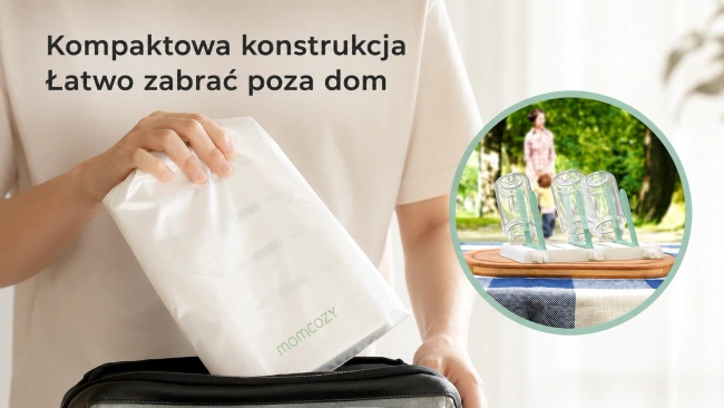 Suszarka do butelek Momcozy DK01 na 18 butelek z regulowanymi kołkami