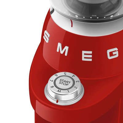 Smeg - Młynek do kawy CGF03RDEU 50's Style - czerwony