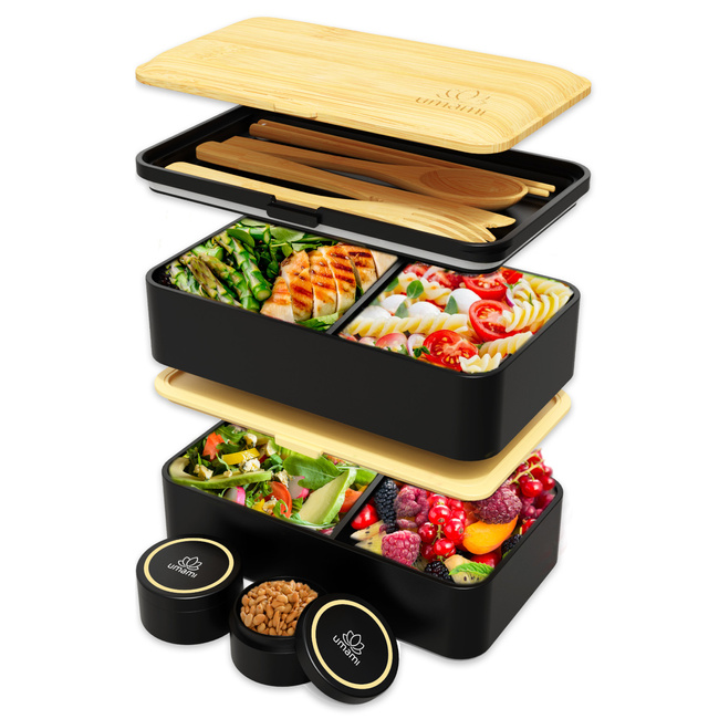 Lunchbox Original - Black & Bamboo - 1200 Ml - Umami