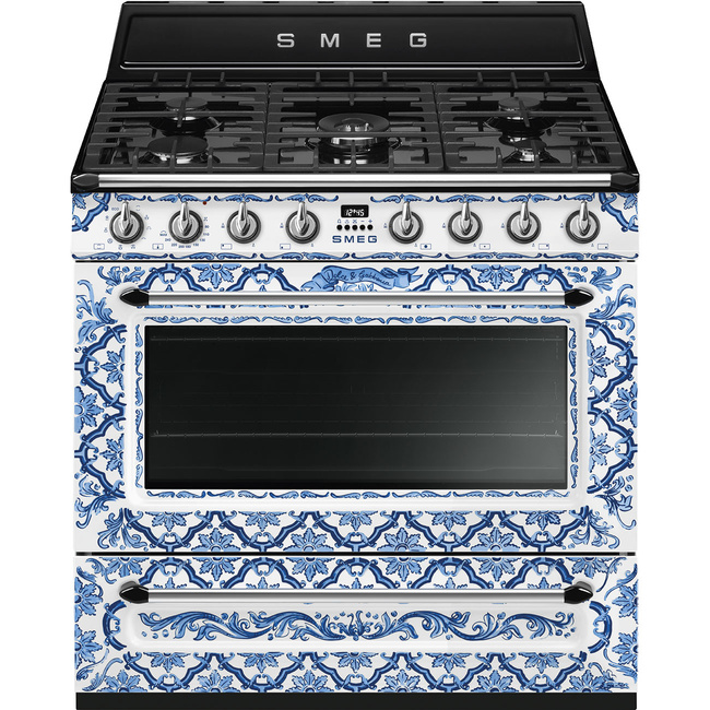 Smeg - Kuchnia Wolnost., 90cm, Victoria, D&G Victoria TR90DGME9 Mediterraneo.