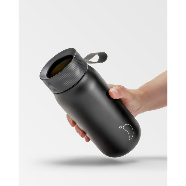 Termiczny kubek 2w1 ze słomką | 750ml | Czarny series 2 - Chillys bottles