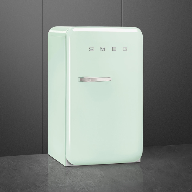 Smeg - Chłodziarko-Zamrażarka, Pastelowa Zieleń 50's Style Fab10Rpg6 Pastelowa Zieleń (Chromowany Uchwyt).