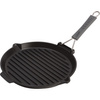 Okrągła patelnia żeliwna grillowa 27 cm, czarny - Staub
