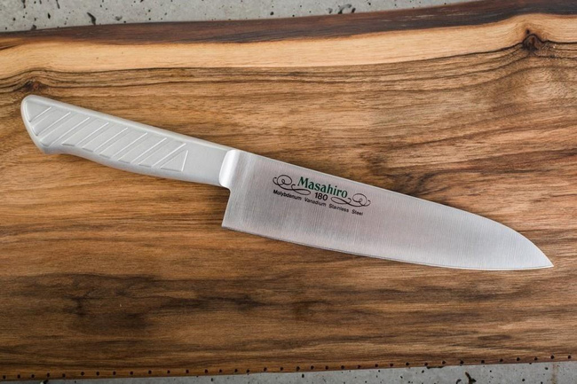 Nóż szefa kuchni Masahiro MV-S 18 cm z rękojeścią ze stali nierdzewnej