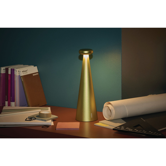 Lampa stołowa, Fluorescencyjny żółty Bedin - Alessi
