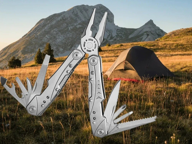 Multitool Extralink 23w1 ze stali nierdzewnej, srebrny, z etui