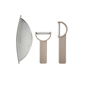 Obieraczka 2 szt + Siekacz Soft taupe Singles 32877