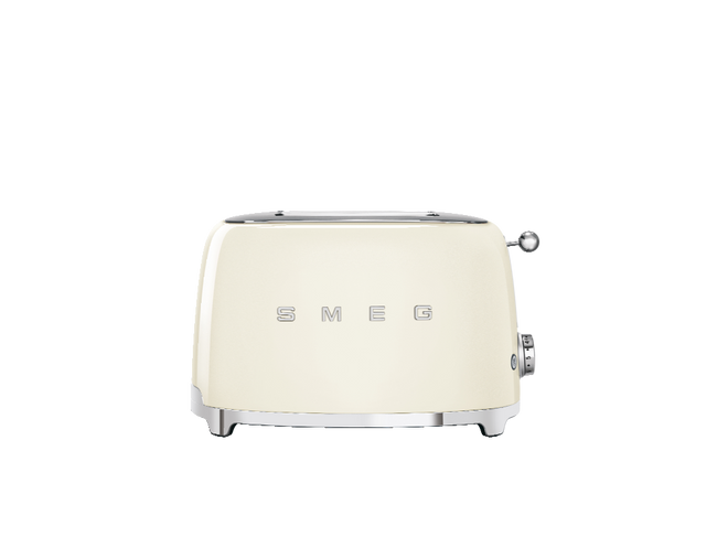 Smeg - Toster, Dwie Kromki, Kremowy 50's Style Tsf01Creu Kremowy.