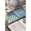 Szachy Printworks Classic Chess Dusty Blue, drewniane figury i plansza z akrylem