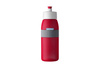 Bidon sportowy Mepal Ellipse 500 ml Nordic Red, z elastyczną opaską