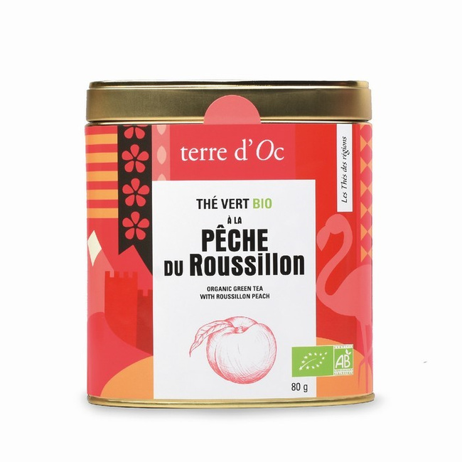 Td-Herbata zielona 80g Peche du Roussillon - Terre d'OC