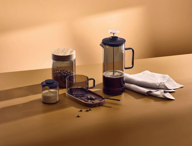 Kawiarka French press Impact Szara, 1000ml - Adhoc