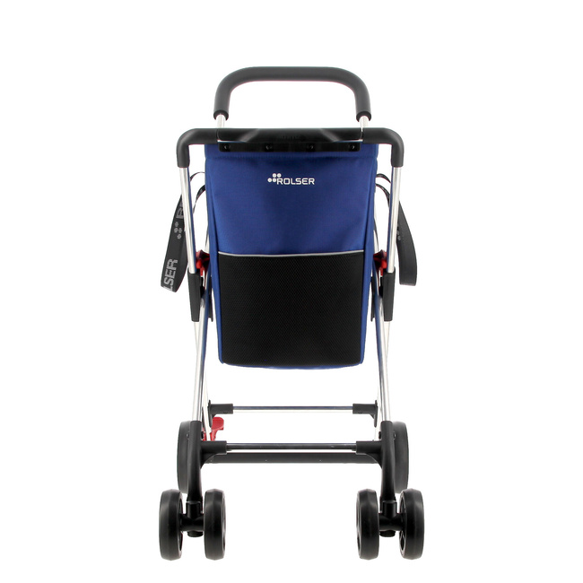 Wózek na zakupy Rolser Mini Basket MF M4B, niebieski, 4 koła, torba 40 do 59 l