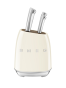 Smeg - Blok z zestawem 6 noży z niemieckiej stali nierdzewnej Kbsf02Cr Kremowy